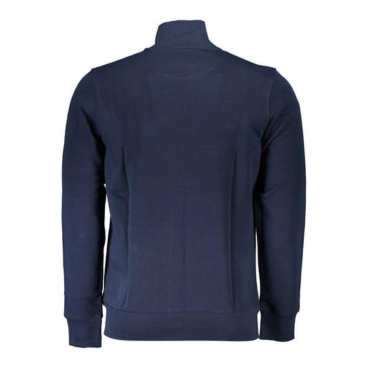 La Martina Blue Cotton Men Sweater LA-21509-M