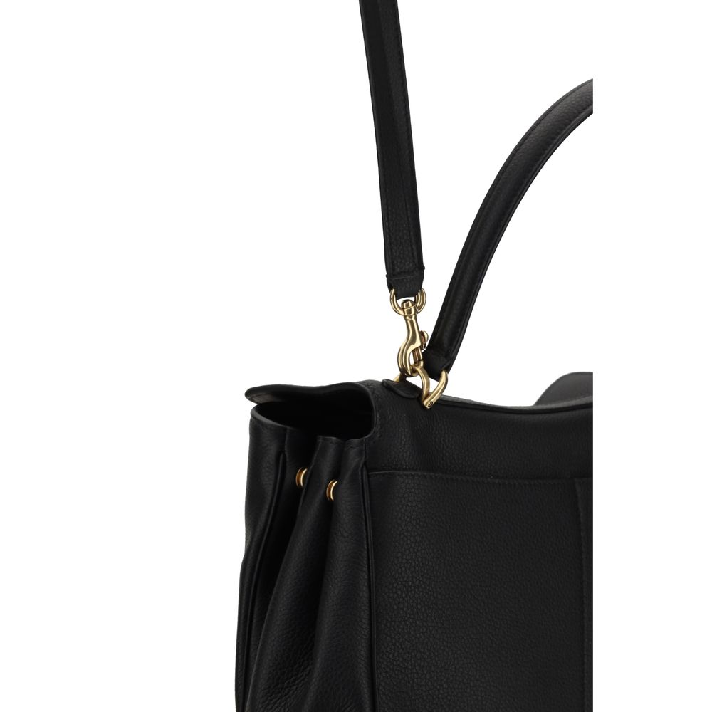 Front view with bag zipped and handles upright.
