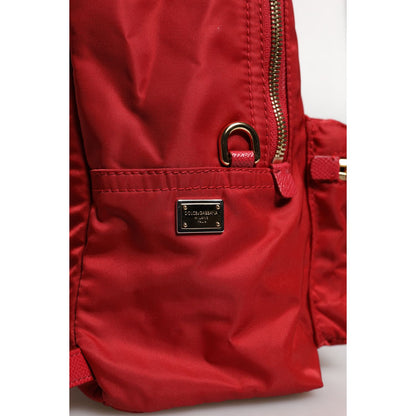 Dolce & Gabbana Red #DGFAMILY VULCANO Embellishment Backpack Bag