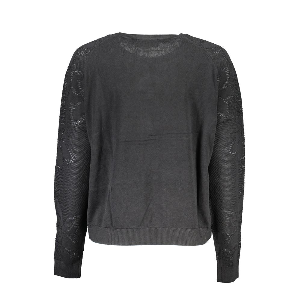 Desigual Black Cotton Sweater DE-29213-XS