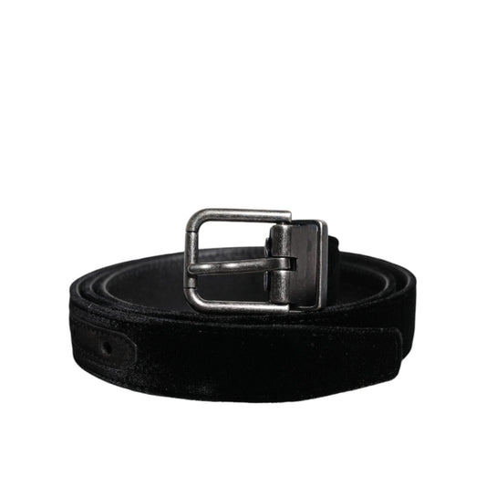 Dolce & Gabbana Black Leather Metal Buckle Classic Belt