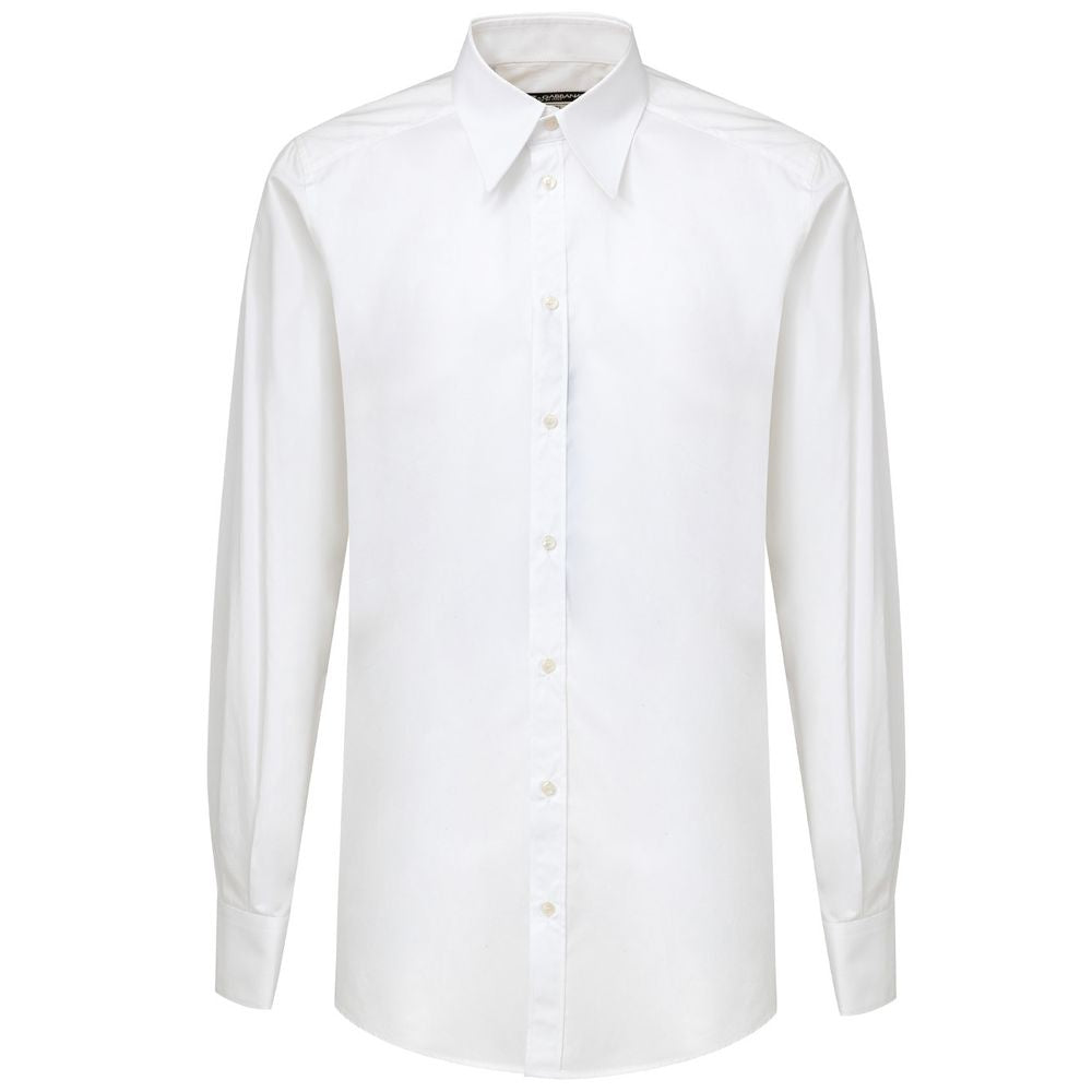 Dolce & Gabbana White Cotton Shirt DO-8790666-IT40 | M
