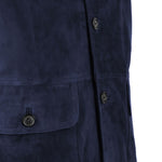 Emilio Romanelli Blue Calfskin Jacket EM-15264-IT54 | XXL