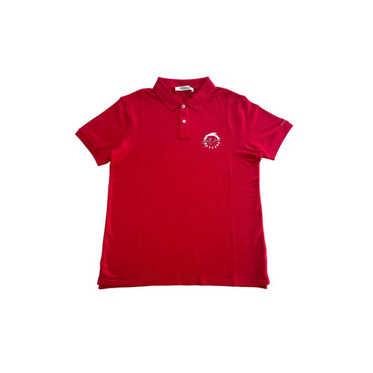 Trussardi Beachwear Red Cotton Men Polo Shirt TR-24810-M