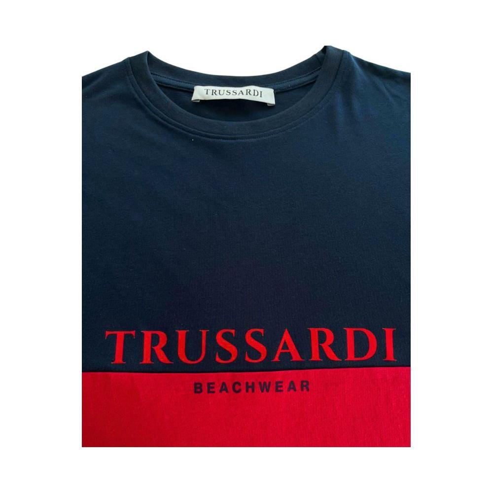 Trussardi Beachwear Red Cotton Men T-Shirt TR-24801-M