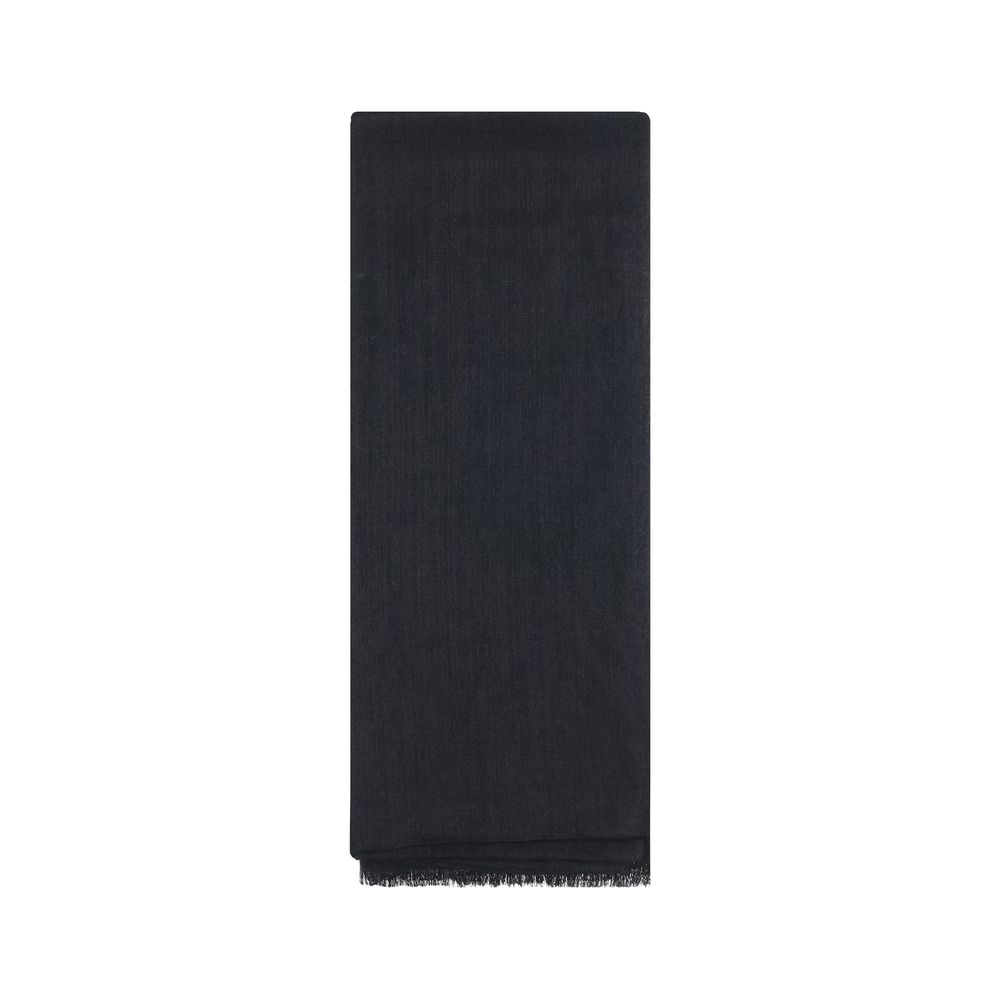 Brunello Cucinelli Black Cashmere Scarf