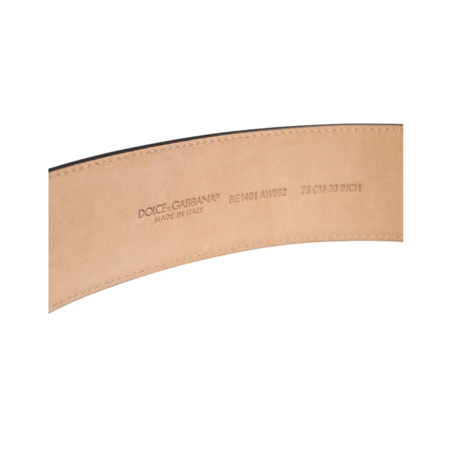 Dolce & Gabbana Brown Logo Engraved Metal Waist Buckle Belt