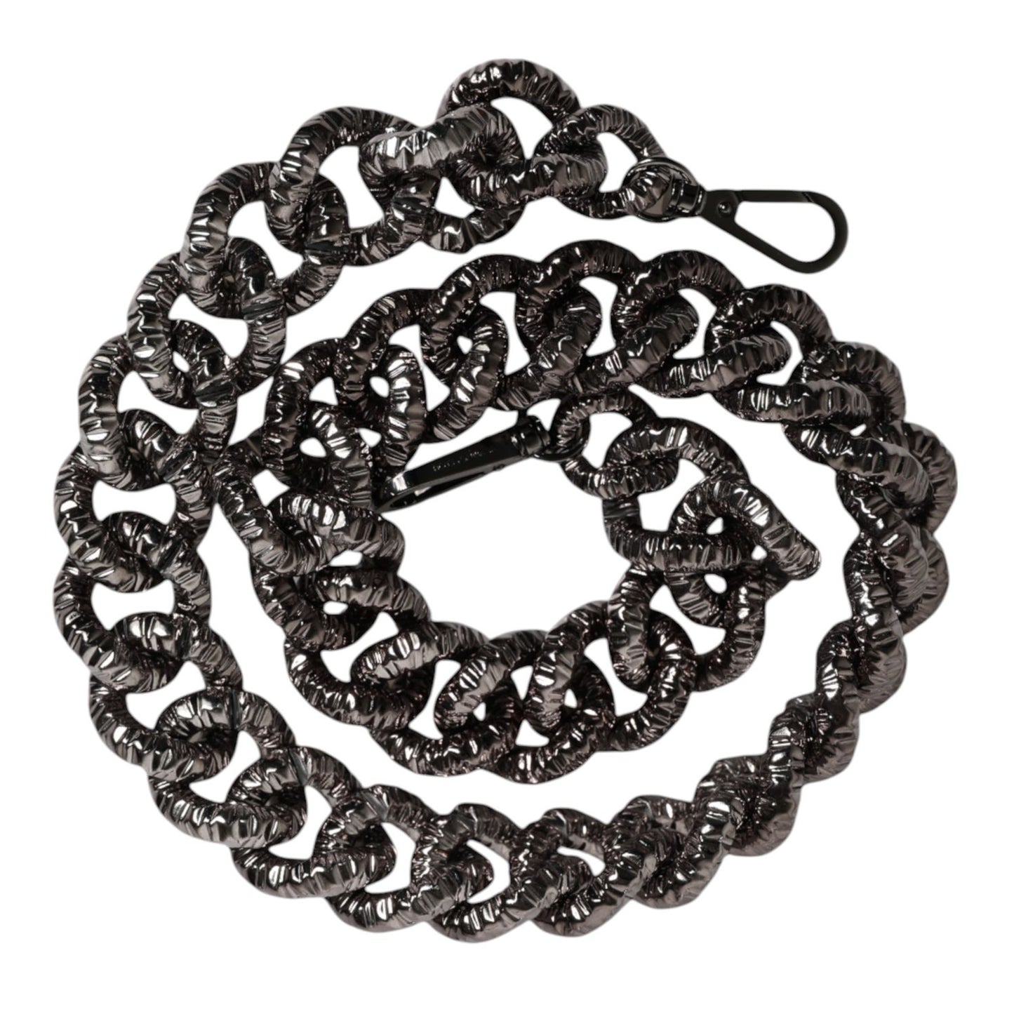 Dolce & Gabbana Black Chain Logo Engraved Bag Shoulder Strap