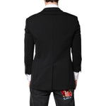 Dolce & Gabbana Black Single Breasted Men Coat Blazer Suit JKT41310-52