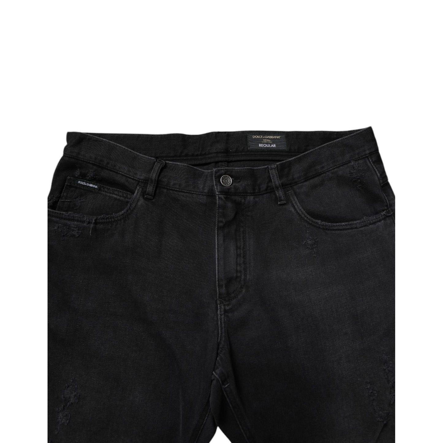 Dolce & Gabbana Black Cotton Skinny Men Denim Jeans