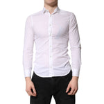Daniele Alessandrini White Cotton Dress Formal Shirt TSH878537-38