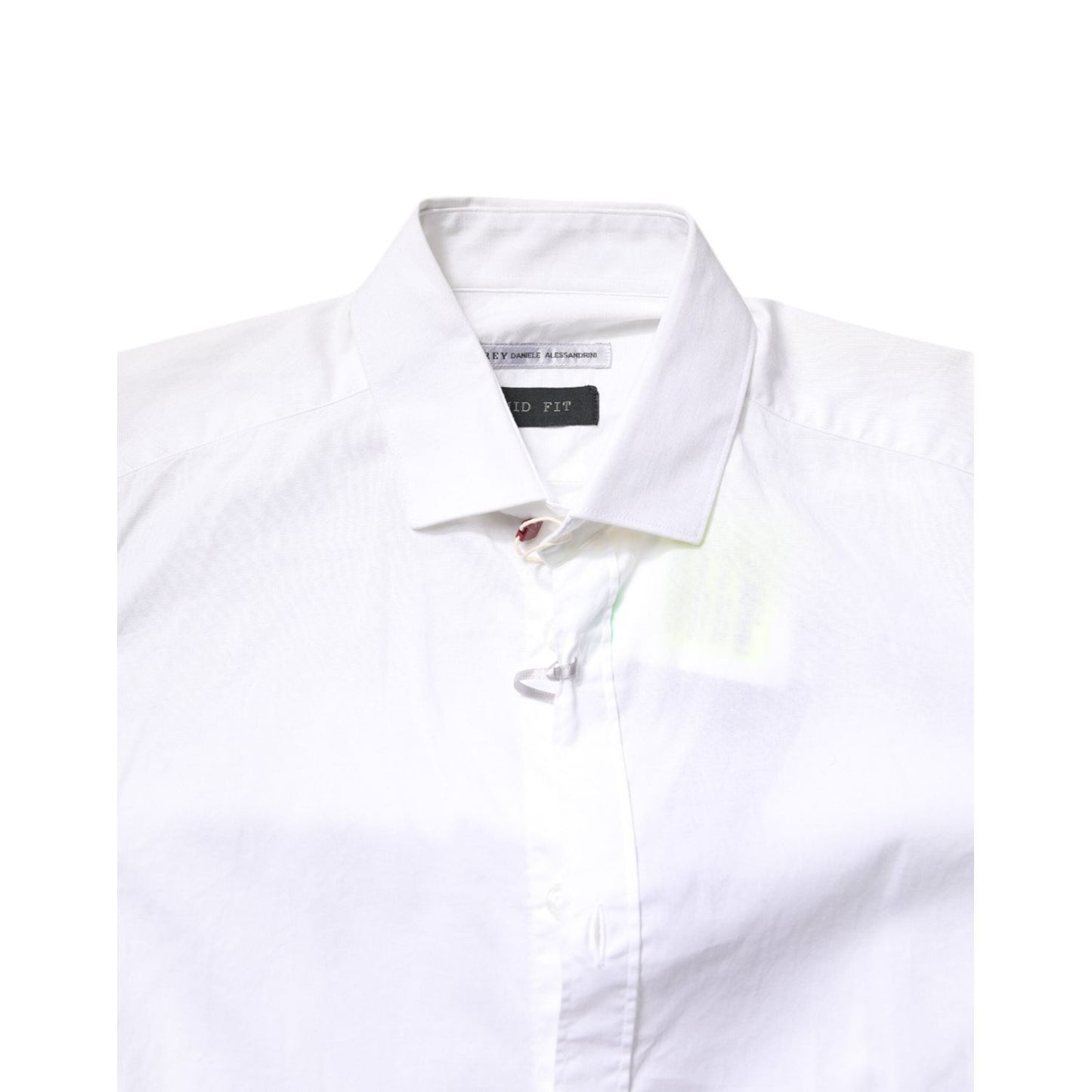 Daniele Alessandrini White Cotton Dress Formal Shirt TSH878537-38