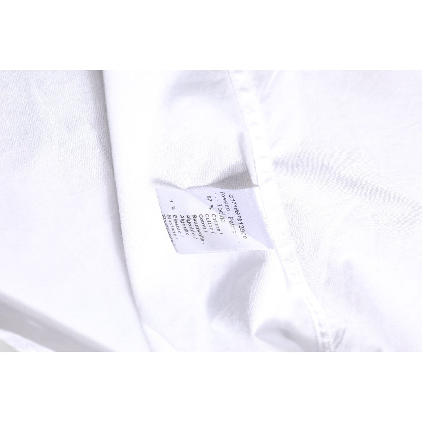 Daniele Alessandrini White Cotton Dress Formal Shirt TSH878537-38