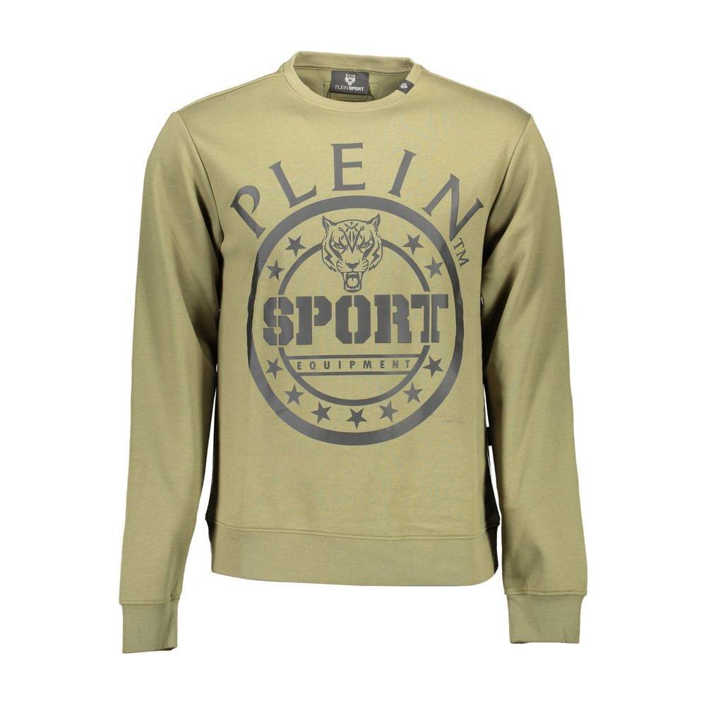 Plein Sport Green Cotton Men Sweater PL-9582-S
