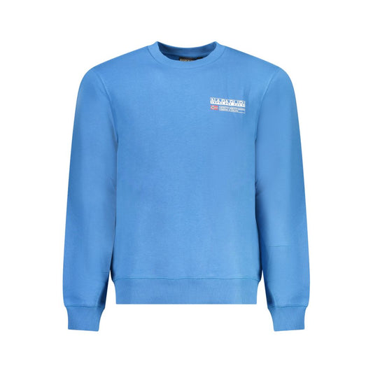 Napapijri Light Blue Cotton Men Sweater NA-32148-XXL