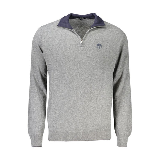 North Sails Gray Wool Men Sweater NO-32953-M