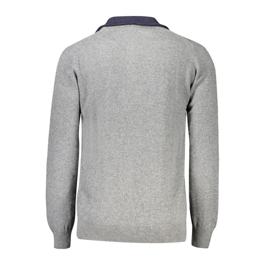 North Sails Gray Wool Men Sweater NO-32953-M