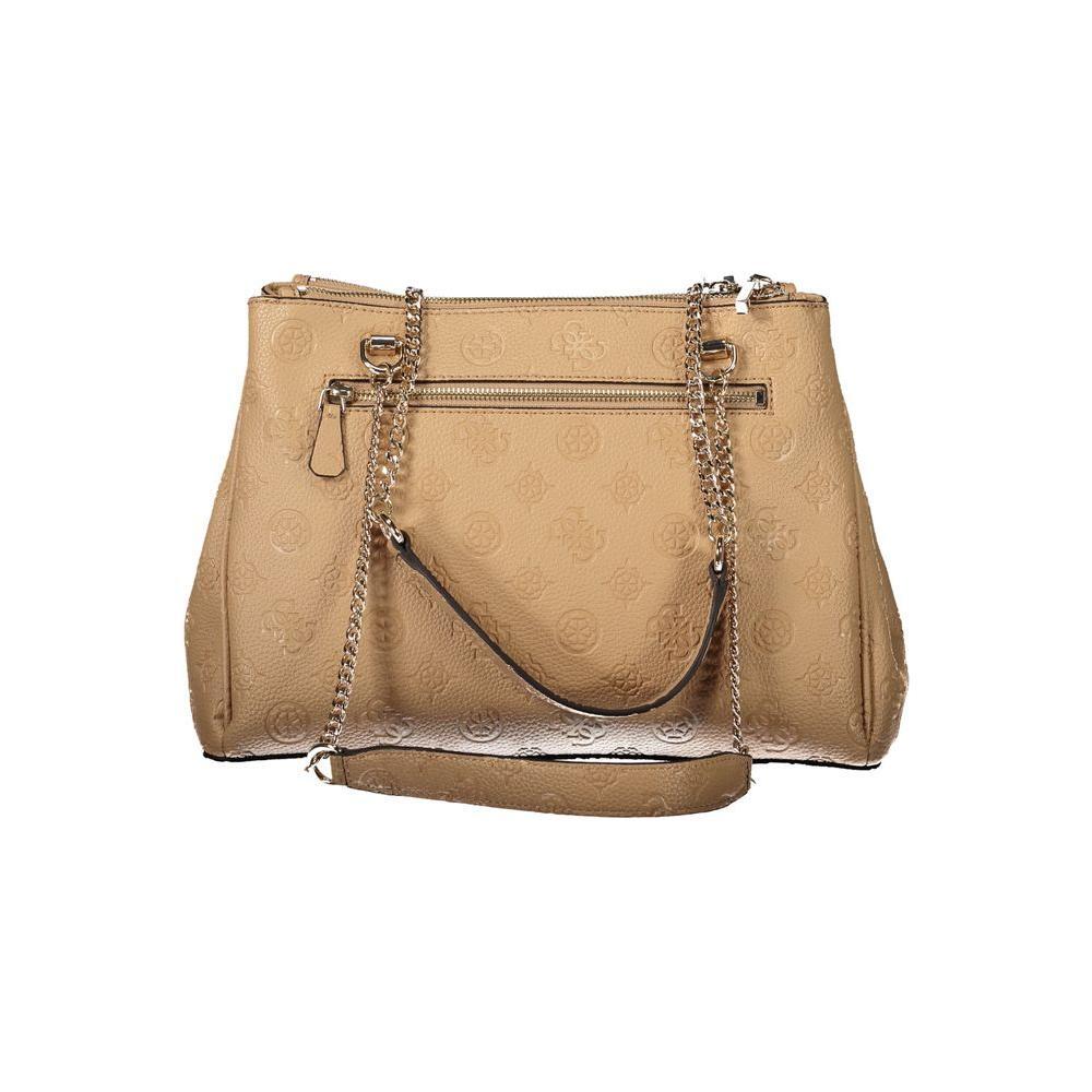 Front view with bag zipped and handles upright.
