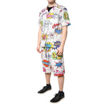 Dolce & Gabbana White Cartoon Print Cotton Men Pajama Set Sleepwear KOS2281-37