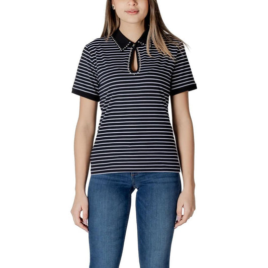 Liu Jo Black And White Cotton Tops & T-Shirt