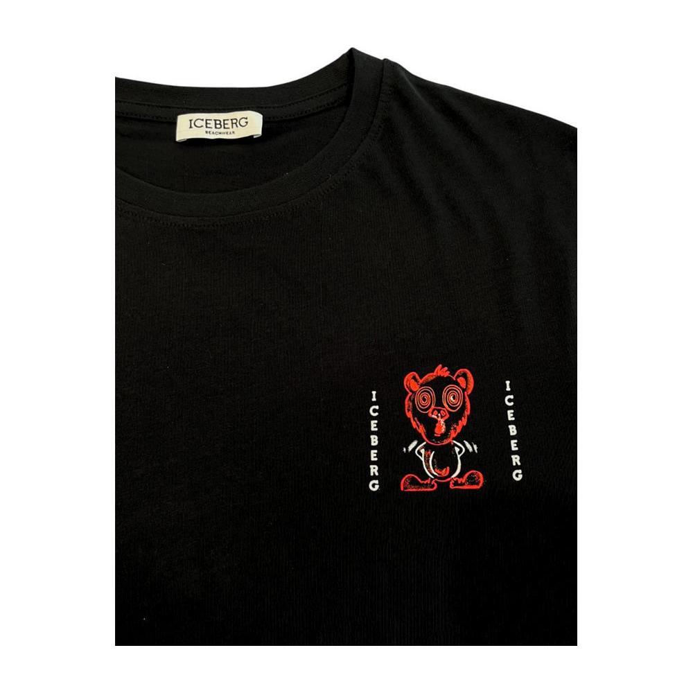 Iceberg Black Cotton Men T-Shirt IC-24786-S