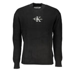 Calvin Klein Sleek Cotton Crew Neck Sweater with Contrast Details CA-27221-XL