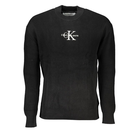 Calvin Klein Sleek Cotton Crew Neck Sweater with Contrast Details CA-27221-XL