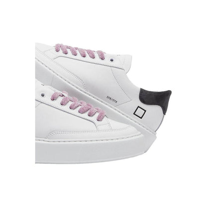 D.A.T.E Beige Leather Sneaker