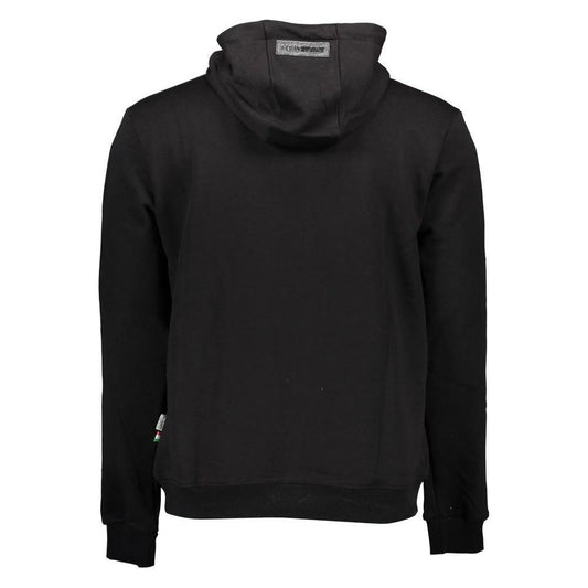 Plein Sport Black Cotton Men's Hooded Sweater PL-9576-XL