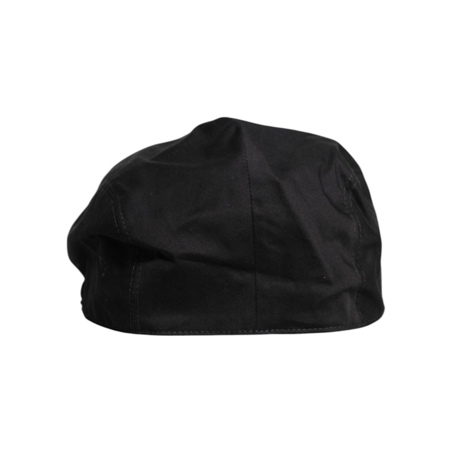 Dolce & Gabbana Black Cotton Newsboy Capello Cabbie Hat