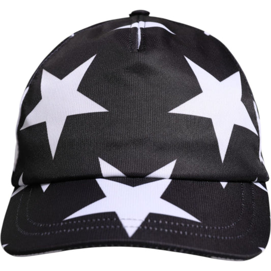 Dolce & Gabbana Black Star Print Polyester Baseball Cap