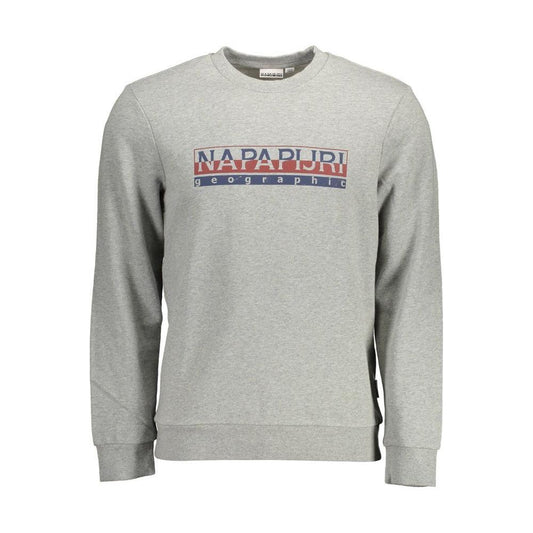 Napapijri Gray Cotton Men Sweater NA-11723-XL