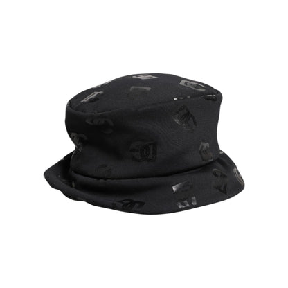 Dolce & Gabbana Black DG Monogram Polyester Jacquard Bucket Hat