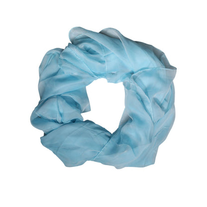 Dolce & Gabbana Light Blue Silk Rectangle Wrap Shawl Scarf