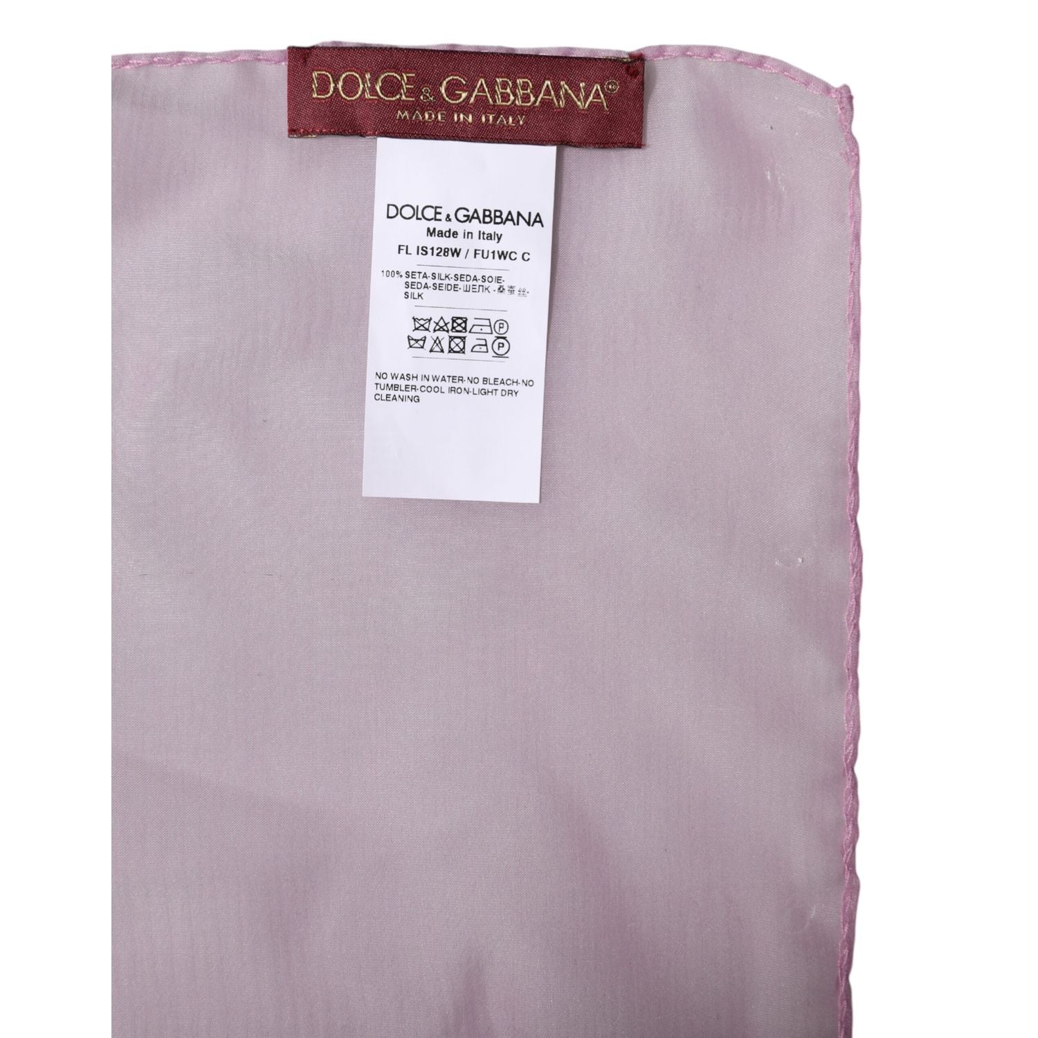 Dolce & Gabbana Pink Silk Rectangle Women Wrap Shawl Scarf