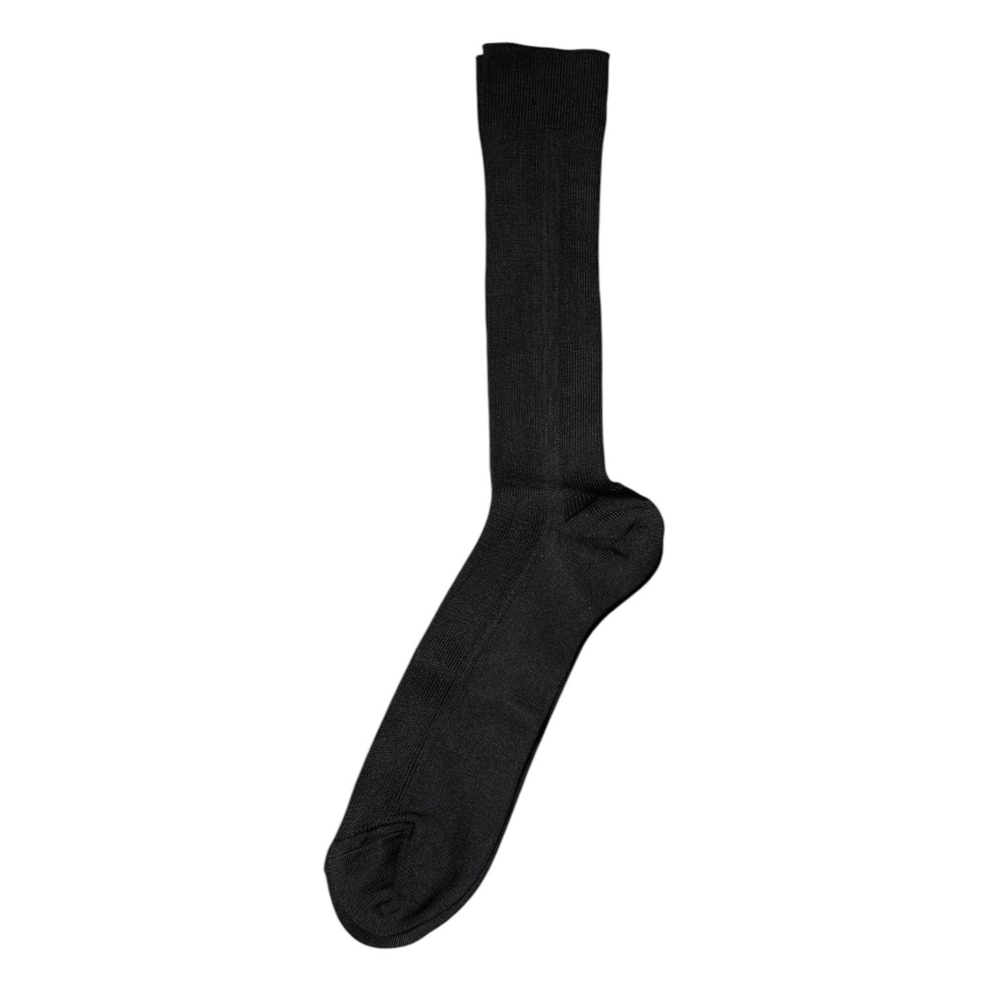 Dolce & Gabbana Black Cotton DG Logo Mid Calf Men Socks