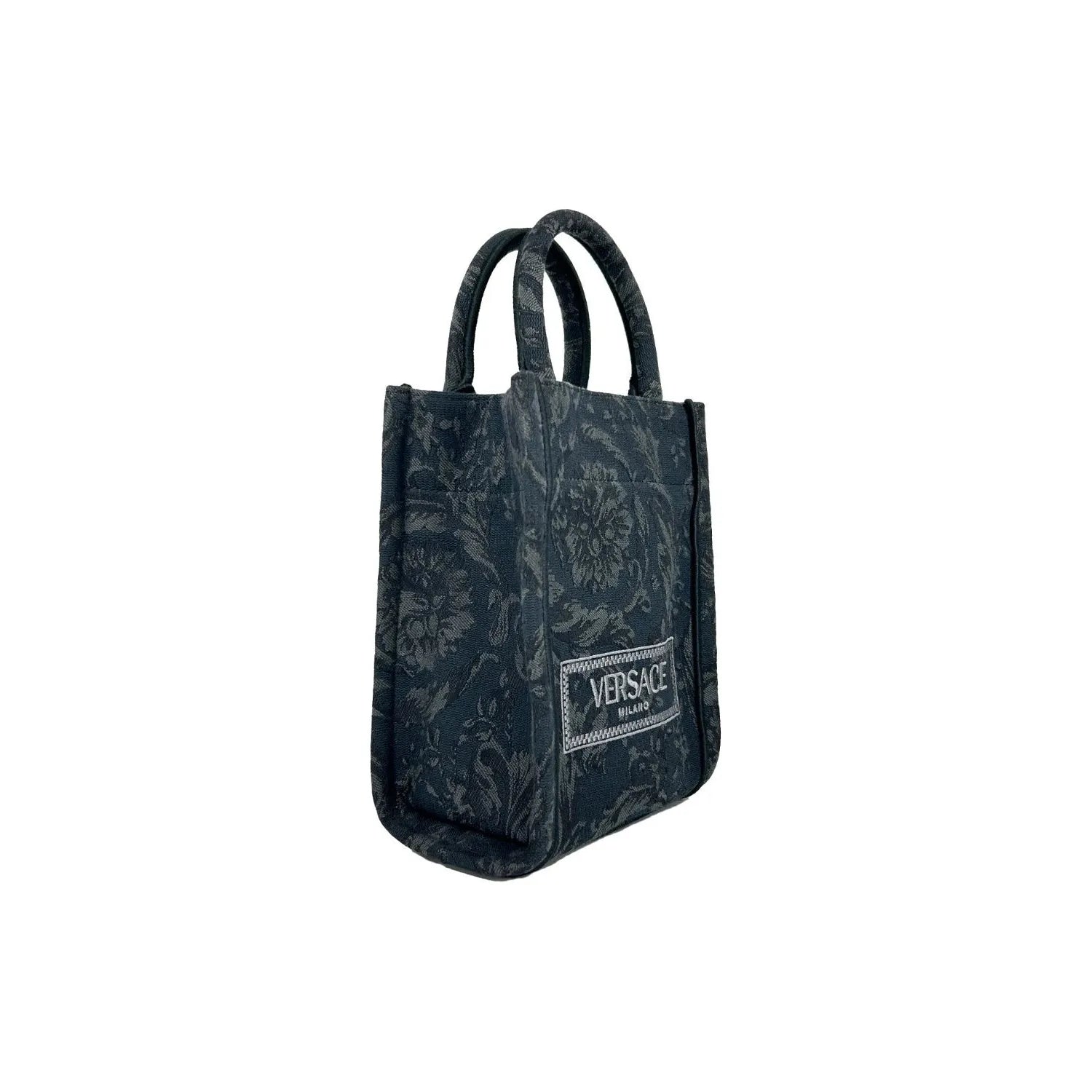 Front view with bag zipped and handles upright.