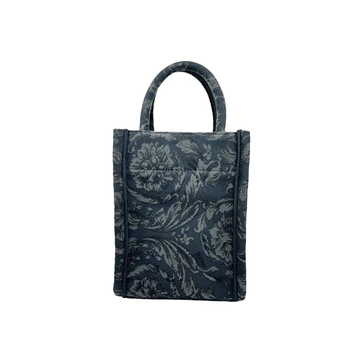 Front view with bag zipped and handles upright.