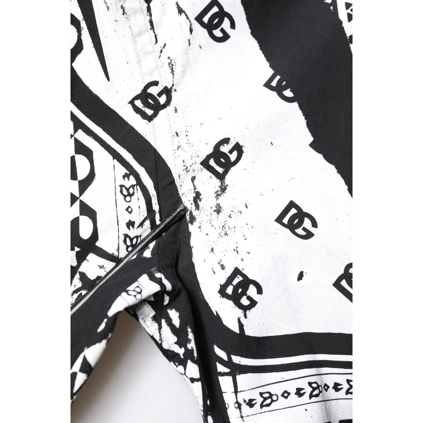 Dolce & Gabbana Black White Bandana MARTINI Casual Shirt TSH86359-40