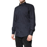 Dolce & Gabbana Dark Blue MARTINI Cotton Formal Dress Shirt