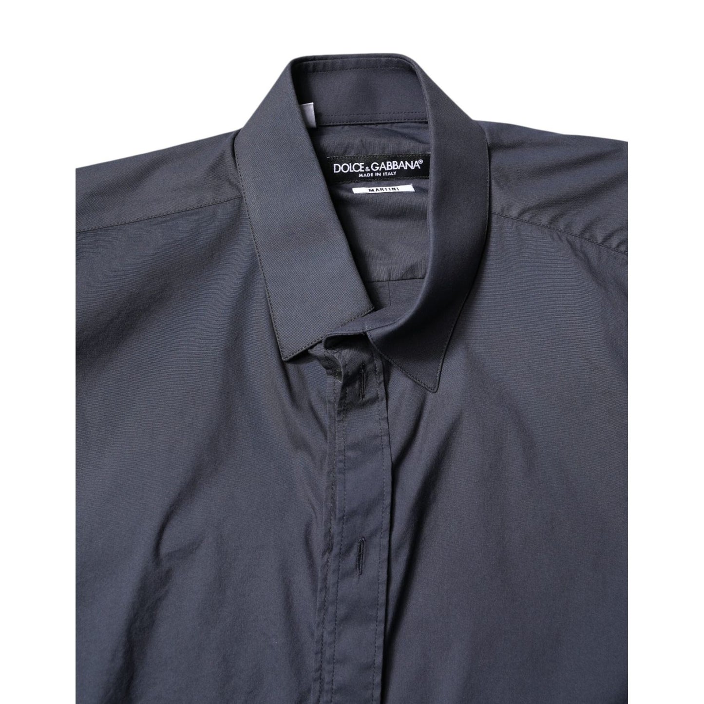 Dolce & Gabbana Dark Blue MARTINI Cotton Formal Dress Shirt