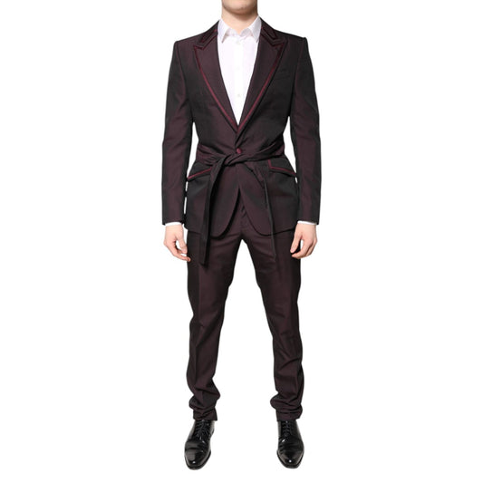 Dolce & Gabbana Maroon Single Breasted Formal 2 Piece Suit KOS2229-48