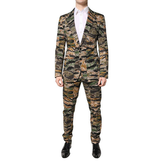 Dolce & Gabbana Multicolor TAORMINA Single Breasted 2 Piece Suit KOS2273-48