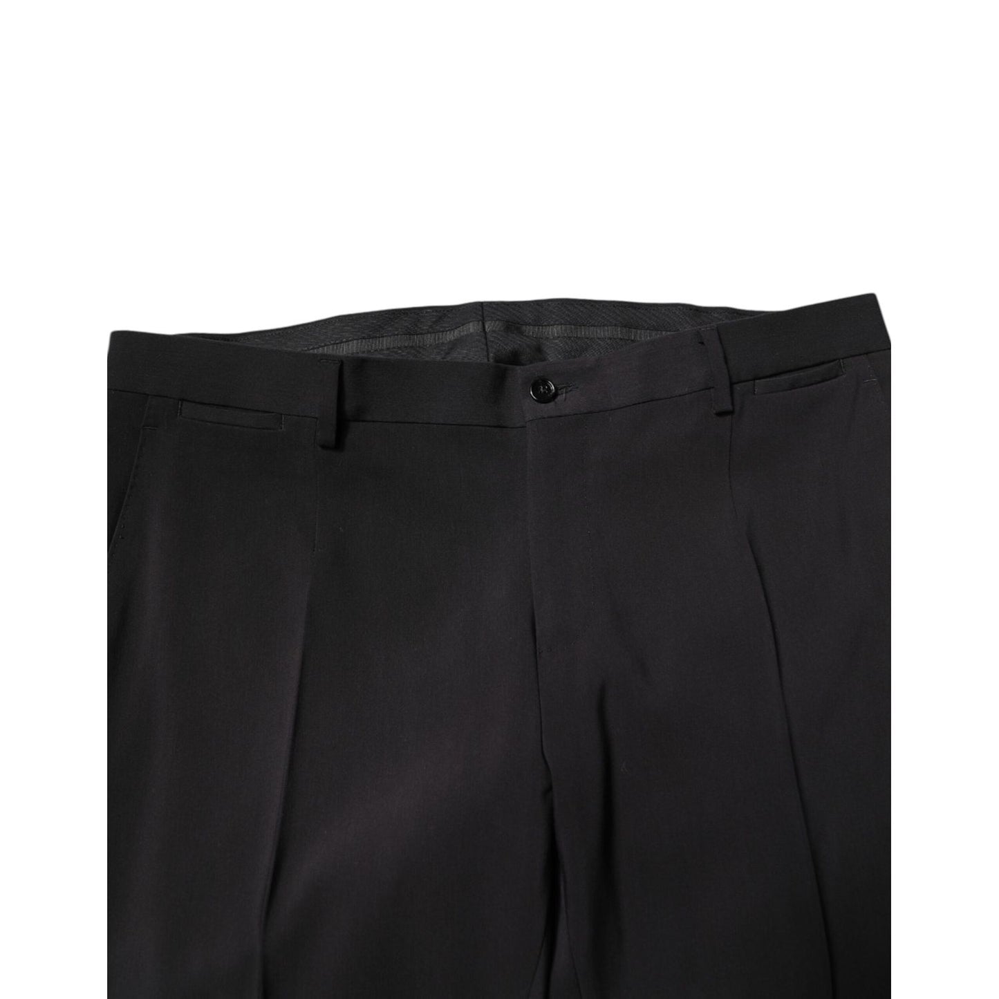 Dolce & Gabbana Black Cotton Single Breasted 2 Piece Suit