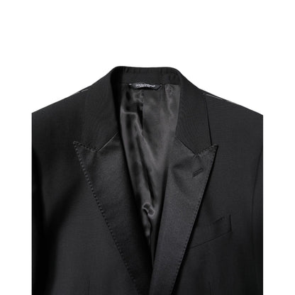 Dolce & Gabbana Black Wool Single Breasted 2 Piece Suit