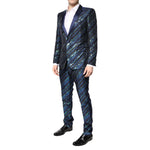 Dolce & Gabbana Multicolor Polyester Jacquard 2 Piece Suit KOS2305-48