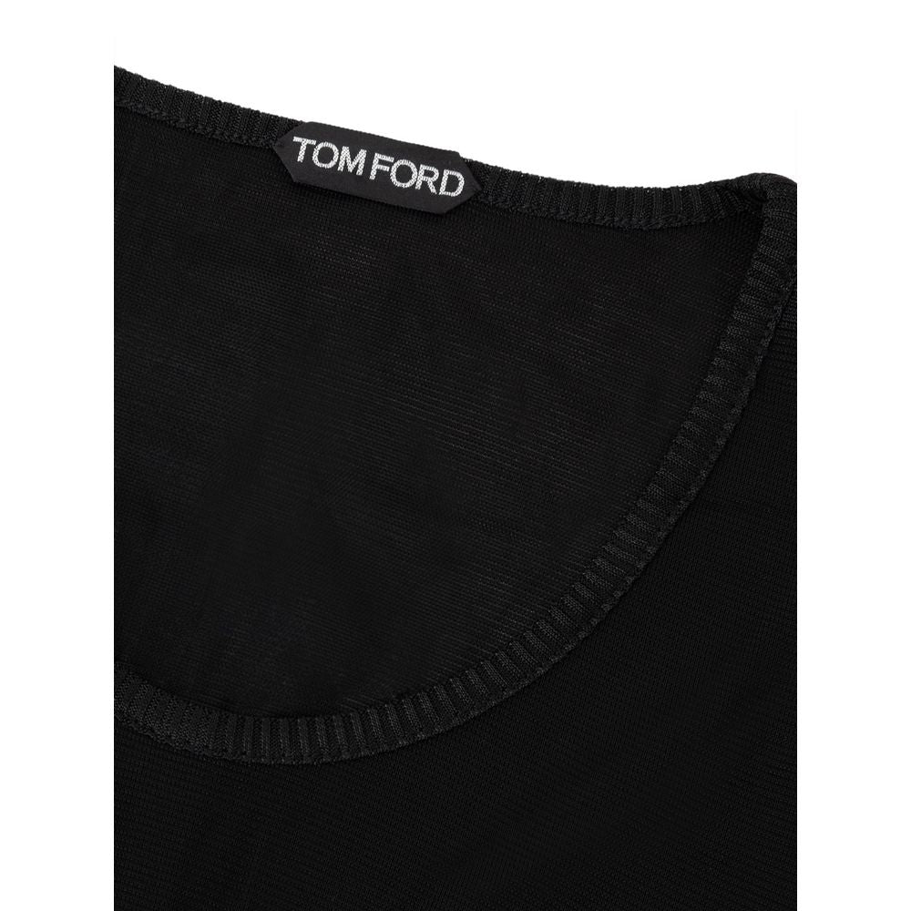 Tom Ford Black Viscose Tank Top TO-8638676-IT52 | XXL