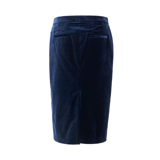 Tom Ford Blue Cotton Skirt TO-8888673-IT38|XS