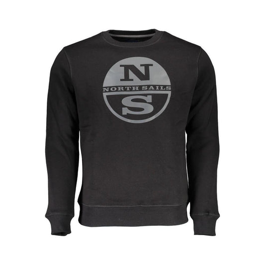 North Sails Black Cotton Men Sweater NO-16231-L