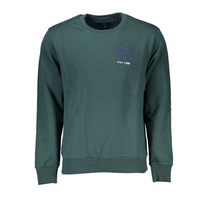 La Martina Green Cotton Men Sweater